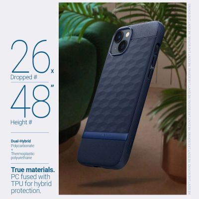 8. Caseology Parallax Mag Case with MagSafe for iPhone 14 Plus - Navy