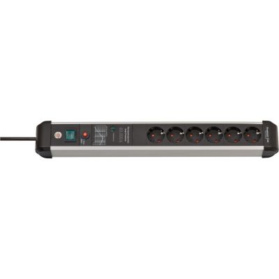 2. Brennenstuhl 1391010600 3 m power strip 6 x network sockets Indoor Black, Silver