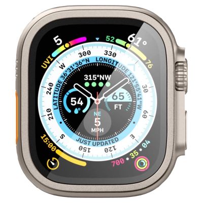3. Spigen Glas.tR Slim Pro Tempered Glass for Apple Watch Ultra (49mm) - Beige
