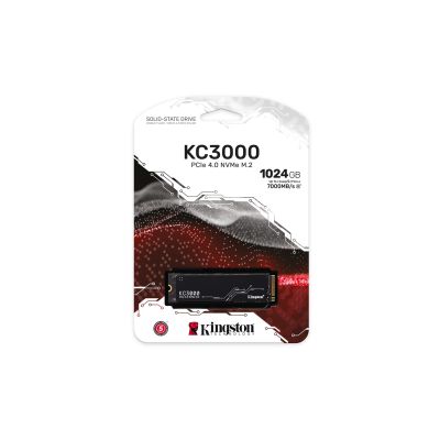 2. Kingston KC3000 SSD (1TB; M.2 2280; PCIe 4.0 x4 NVMe; SKC3000S/1024G)