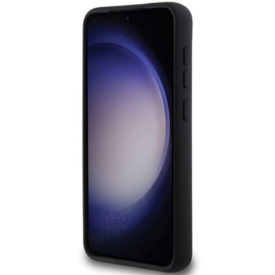 5. Karl Lagerfeld Silicone Karl&Choupette Metal Pin case for Samsung Galaxy S24+ - black