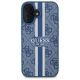 3. Guess 4G Printed Stripes MagSafe case for iPhone 16 - blue