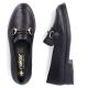 5. Women's leather moccasin shoes black Rieker 46262-01