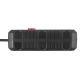 3. MACLEAN POWER STRIP, EXTENSION CORD 2 OUTLETS + 3XUSB, 110-240V AC 50/60HZ, 2.1A MAX 2500W, 1.5M, BLACK MCE387 B