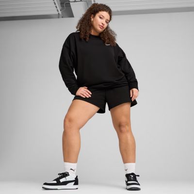 4. Puma Women's ESS Small No. 11 Logo Relaxed Crew Sweatshirt Black 684975 01