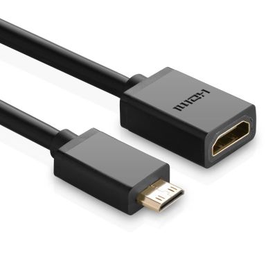 2. Ugreen adapter cable HDMI (female) - mini HDMI (male) 4K 60 Hz Ethernet HEC ARC audio 32 channels 22 cm black (20137)