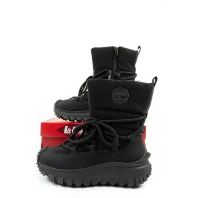 10. Lee Cooper women's winter hiking sports shoes, insulated, black, natural leather