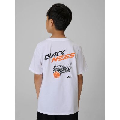 3. Boys' regular-fit printed T-shirt 4F 4FJRAW26TTSHM4343-10S