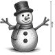 6. DECORATIVE FIGURINE SNOWMAN 40LED HEIGHT: 40CM ACRYLIC