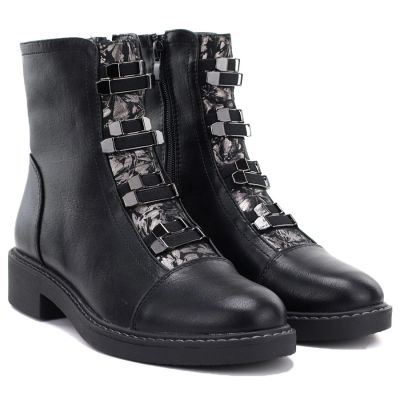8. Women's winter ankle boots on a block black M.Daszyński SA252-16 SA252-1