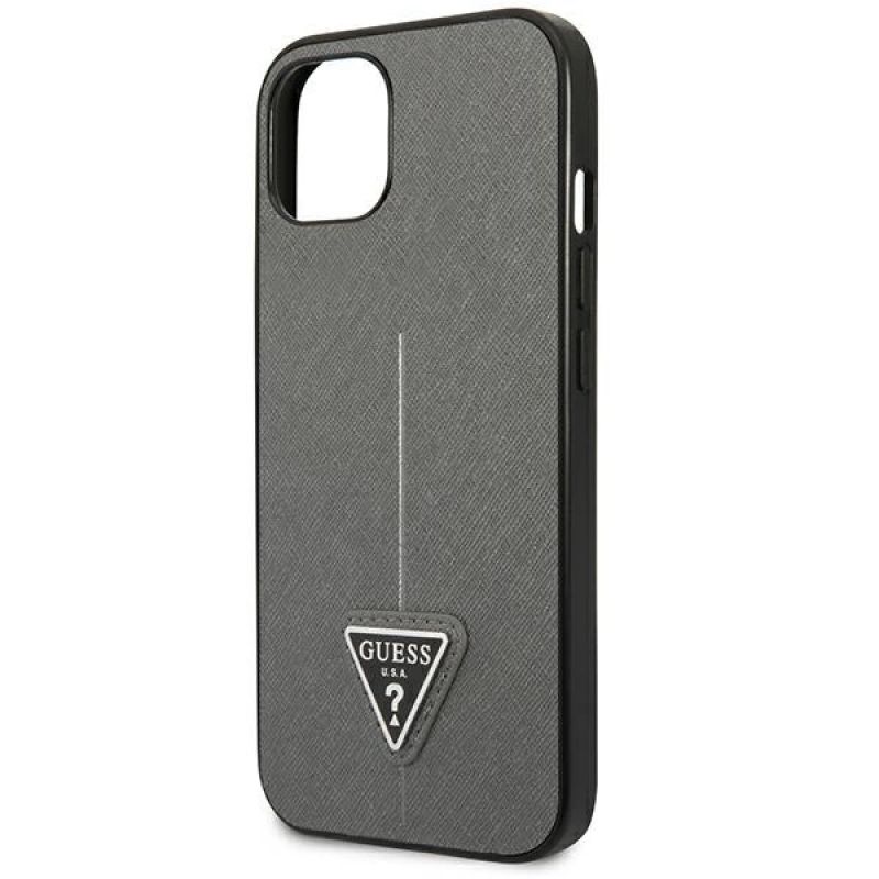 6. Guess GUHCP14SPSATLG iPhone 14 6.1 "silver / silver hardcase SaffianoTriangle Logo