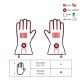 30. GLOVII Heated Motorcycle Gloves, Battery- or Rechargeable-Battery-Powered, Size L, Batteries, Charger and Cables Included, GDBL