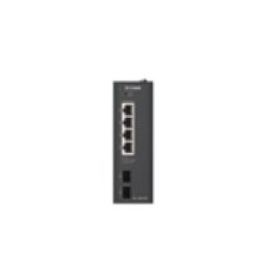 D-Link DIS-100G-06P Network Switch Unmanaged L2 Gigabit Ethernet (10/100/1000) Supports PoE DIN rail Black