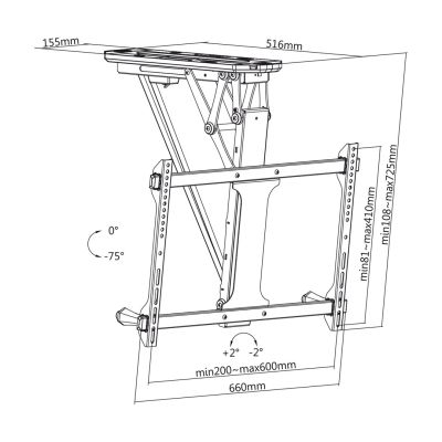 20. MACLEAN ELECTRIC CEILING TV MOUNT 32"-70" 35KG MC-880T