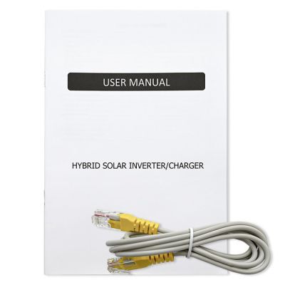 9. Qoltec Hybrid Off-Grid Solar Inverter 3500W | 100A | 24V | MPPT | BMS | Wi-Fi option | Sinus | Power factor 1.0