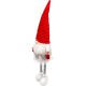 10. DECORATIVE SANTA CLAUS WITH SILVER STARS ON TELESCOPIC LEGS 50-70CM WHITE