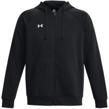 Men's Under Armour Rival Fleece FZ Hoodie Sweatshirt, black, 1379767 001