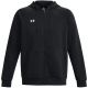 Men's Under Armour Rival Fleece FZ Hoodie Sweatshirt, black, 1379767 001