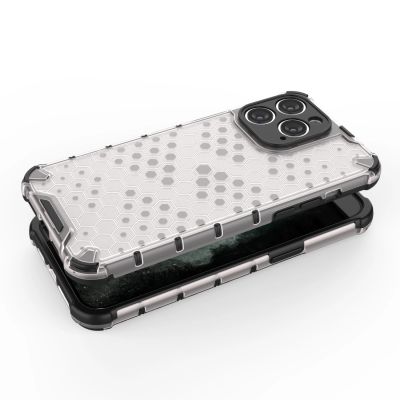 2. Honeycomb case for iPhone 14 Pro Max armored hybrid cover transparent
