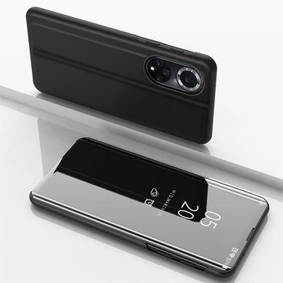 2. Clear View Case case for Huawei nova 9 flip cover black
