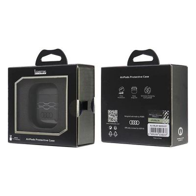 6. Audi IML Geometric Pattern Case for AirPods 1 / 2 - Gray