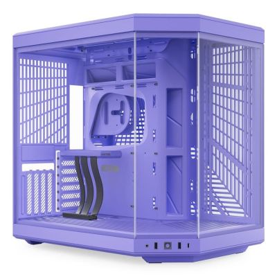 7. Hyte Y70 Midi-Tower Case, Tempered Glass - Taro Milk