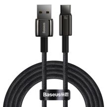 Baseus Tungsten Gold USB-A to USB-C Cable 480Mb/s 100W 2m Black (CAWJ000101)
