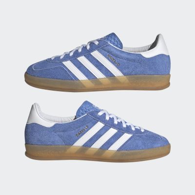 7. adidas Gazelle Indoor W Blue Fusion Women’s Suede Sneakers, Blue (HQ8717)