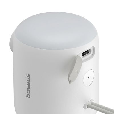 4. Baseus PocketGo Portable Rechargeable Camping Air Pump – White