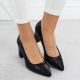 7. Sergio Leone PB414 women's black pumps with a block heel