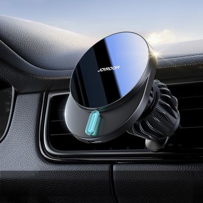 5. Joyroom JR-ZS409 magnetic holder with 15W inductive charger for car air vent - black