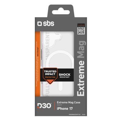 2. SBS Extreme Mag Case with D3O Technology for iPhone 17 - Transparent