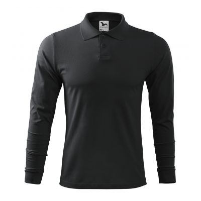 3. Malfini Single J. LS M MLI-21194 ebony gray polo shirt