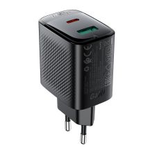 Acefast A106 GaN PD 45W USB-C USB-A Wall Charger - Black