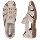 5. Beige women's leather sandals Rieker M1679-60