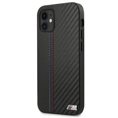 2. BMW M Collection PU Carbon Stripe Case for iPhone 12 mini - Black