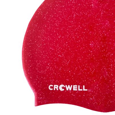 10. Crowell Recycling Pearl Silicone Swimming Cap Red Color 9