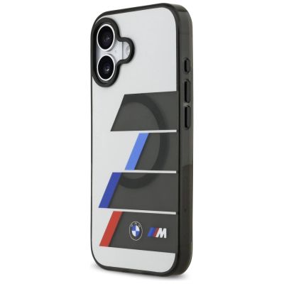 2. BMW M IML Metal Buttons Tricolor Lines MagSafe Case for iPhone 17 - Gray