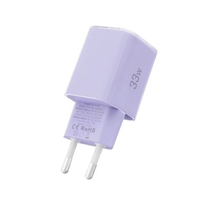 4. Tech-Protect NCM33 PD 33W QC3.0 USB-C / USB-C Wall Charger - Purple