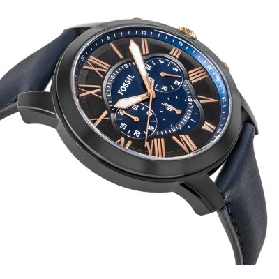 3. FOSSIL Grant Leather Men's Watch FS5061 + BOX