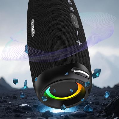 12. Dudao Y21Pro Wireless Speaker with RGB Backlight Bluetooth 5.3 - Black
