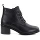 2. Women's leather lace-up high-heeled ankle boots, black, Vinceza EN27-133107
