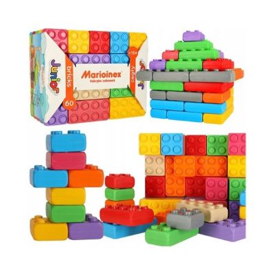 4. Marioinex "junior bricks" building blocks, 60 pieces