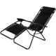 11. BLISS BLACK FOLDABLE GARDEN DECK CHAIR WITH HEADREST, MULTIFUNCTIONAL