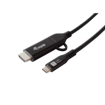 2. Equip 128437 3m USB Type-C HDMI + USB Type-C Cable Adapter Black