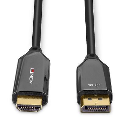 5. Lindy 40931 2m HDMI Type A (Standard) DisplayPort Cable Adapter Black