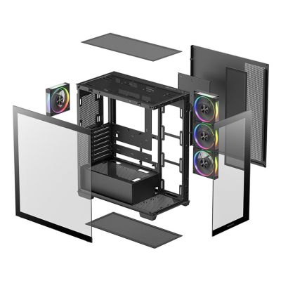 27. DeepCool CG580 4F V2 Midi Tower Case R-CG580-BKADA4-G-2 Black