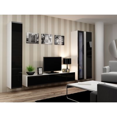 8. VIGO full display cabinet '180' 180/40/30 white/black half