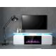 5. EVA TV cabinet with electric fireplace 180x40x52 white/white gloss