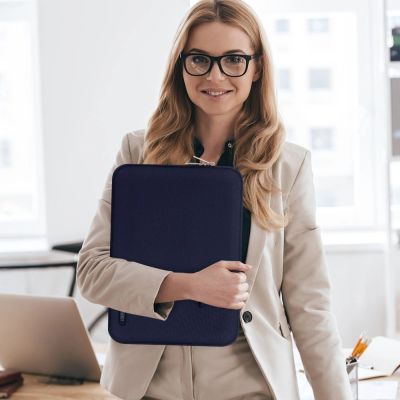 8. Tech-Protect Sleeve Laptop 13-14 Case - Navy Blue
